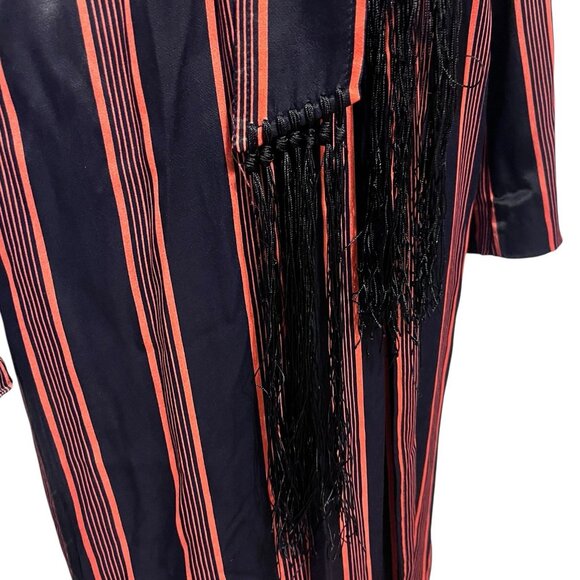 Free People Atrium Striped Duster S Hummingbird Lounge Jacket Robe Embroidered - Picture 5 of 13